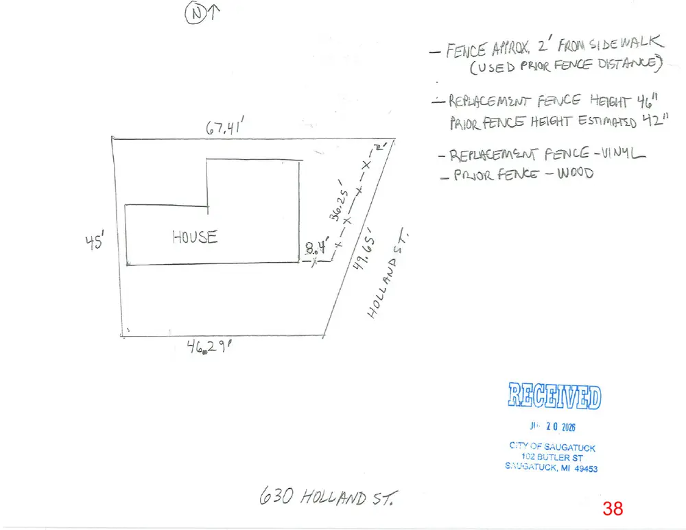 Page 38 of the packet, a scanned page