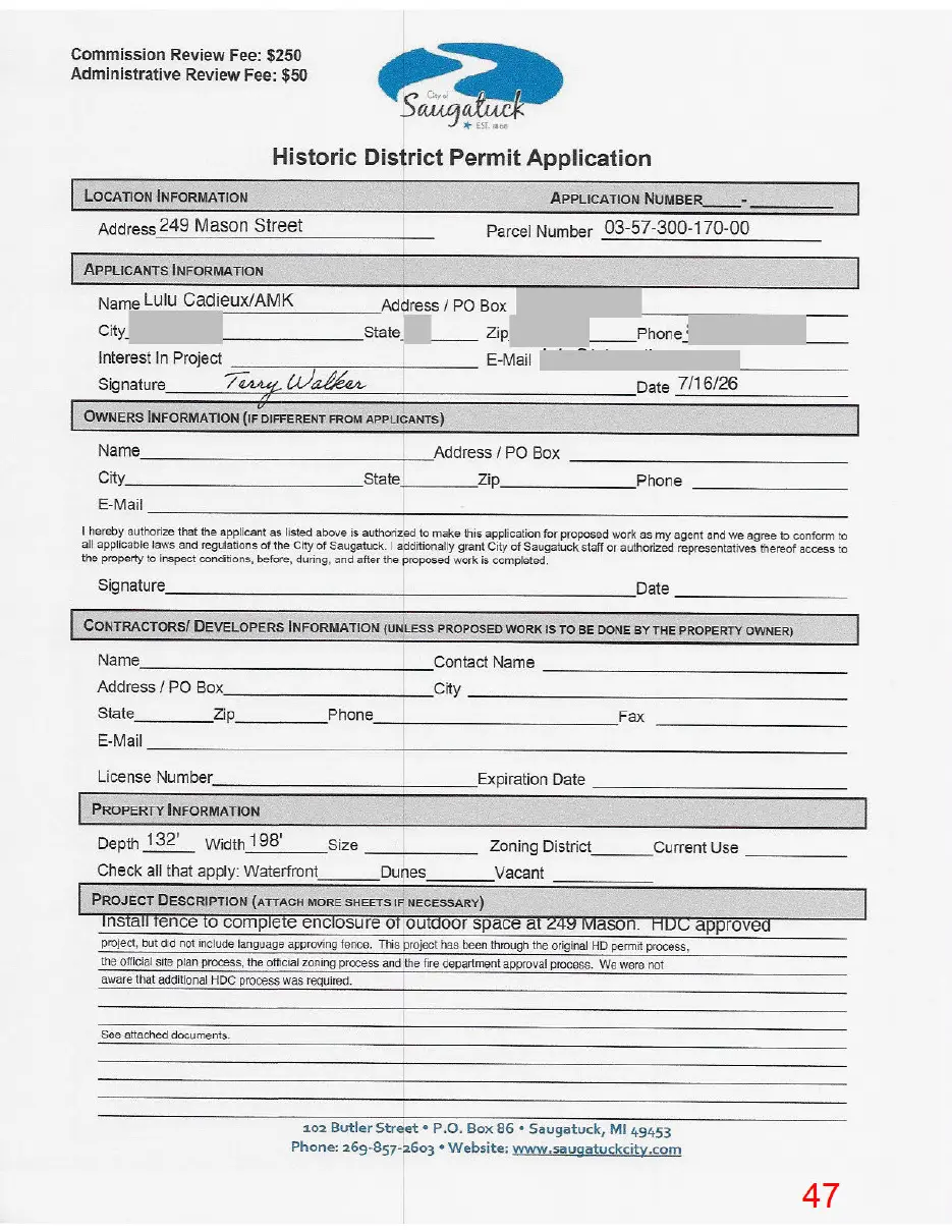 Page 47 of the packet, a scanned page