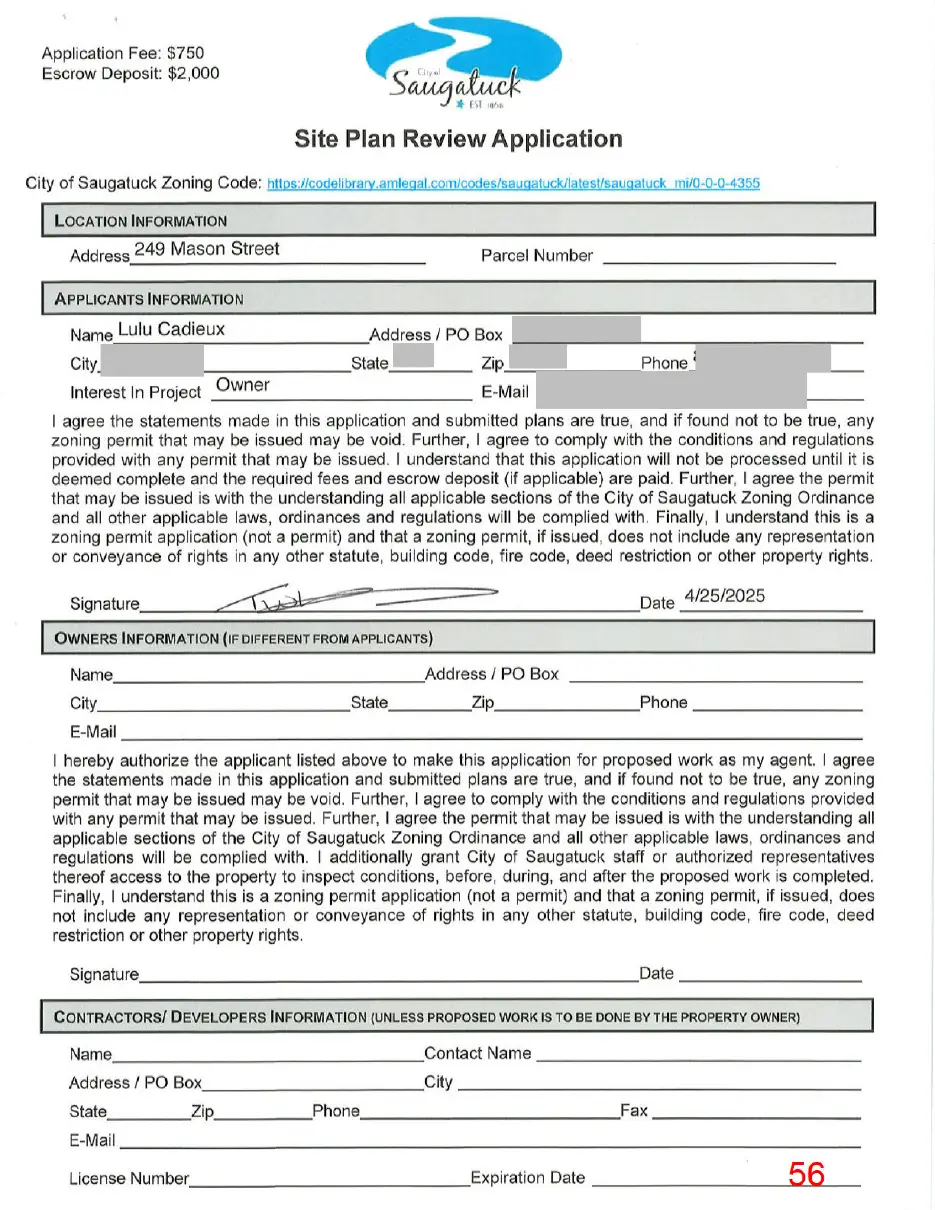 Page 56 of the packet, a scanned page
