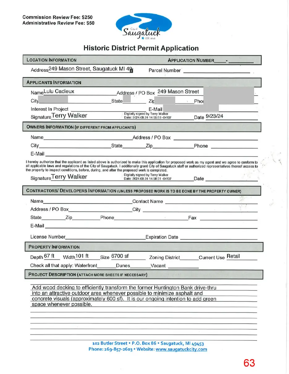 Page 63 of the packet, a scanned page