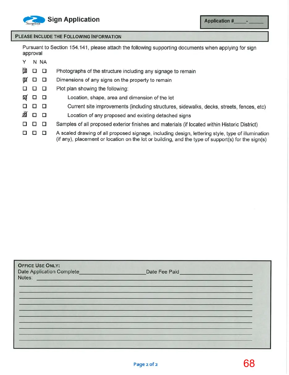 Page 68 of the packet, a scanned page