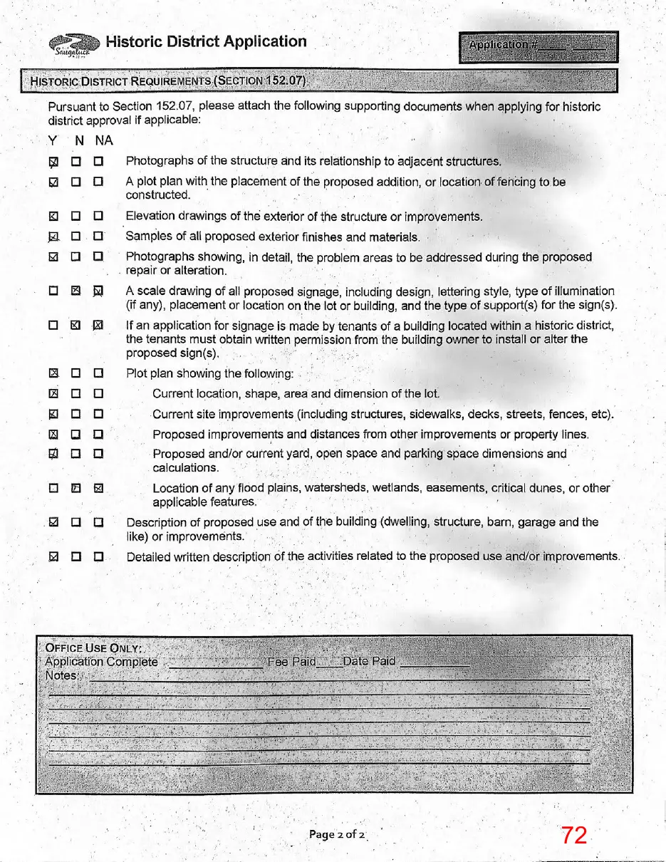 Page 72 of the packet, a scanned page