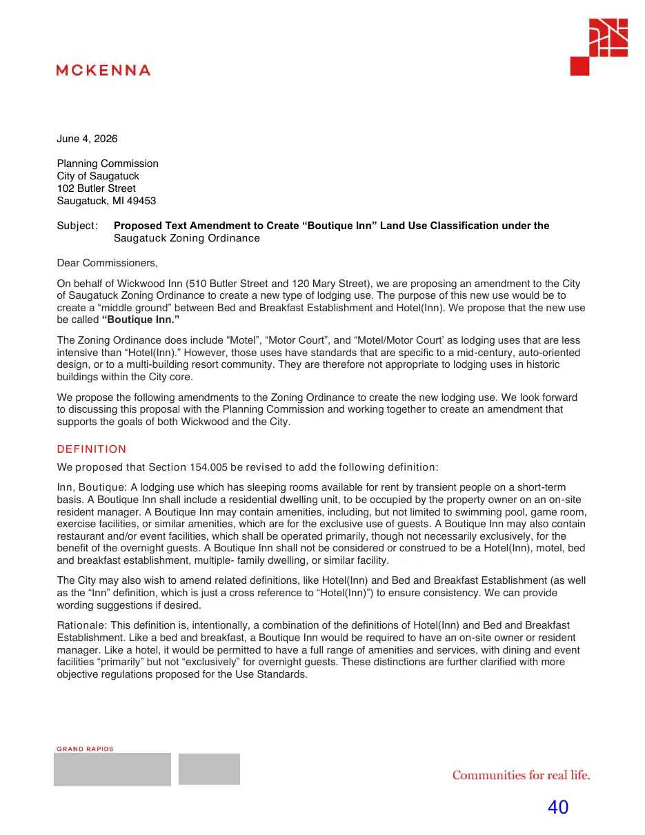Page 40 of the packet; its text follows