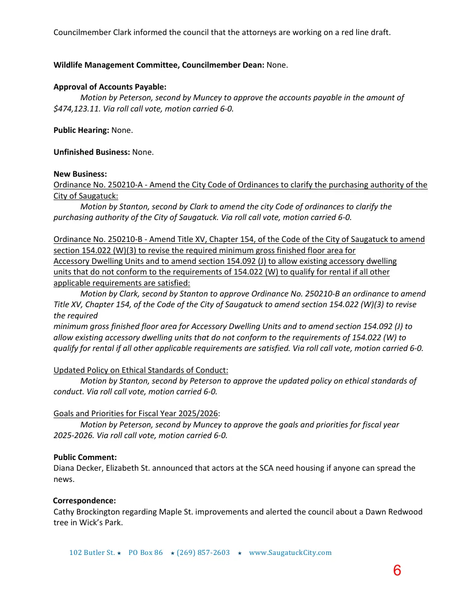 Page 6 of the packet; its text follows