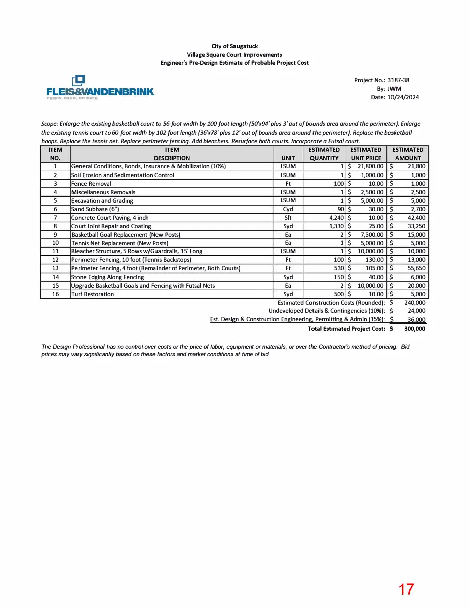 Page 17 of the packet; its text follows