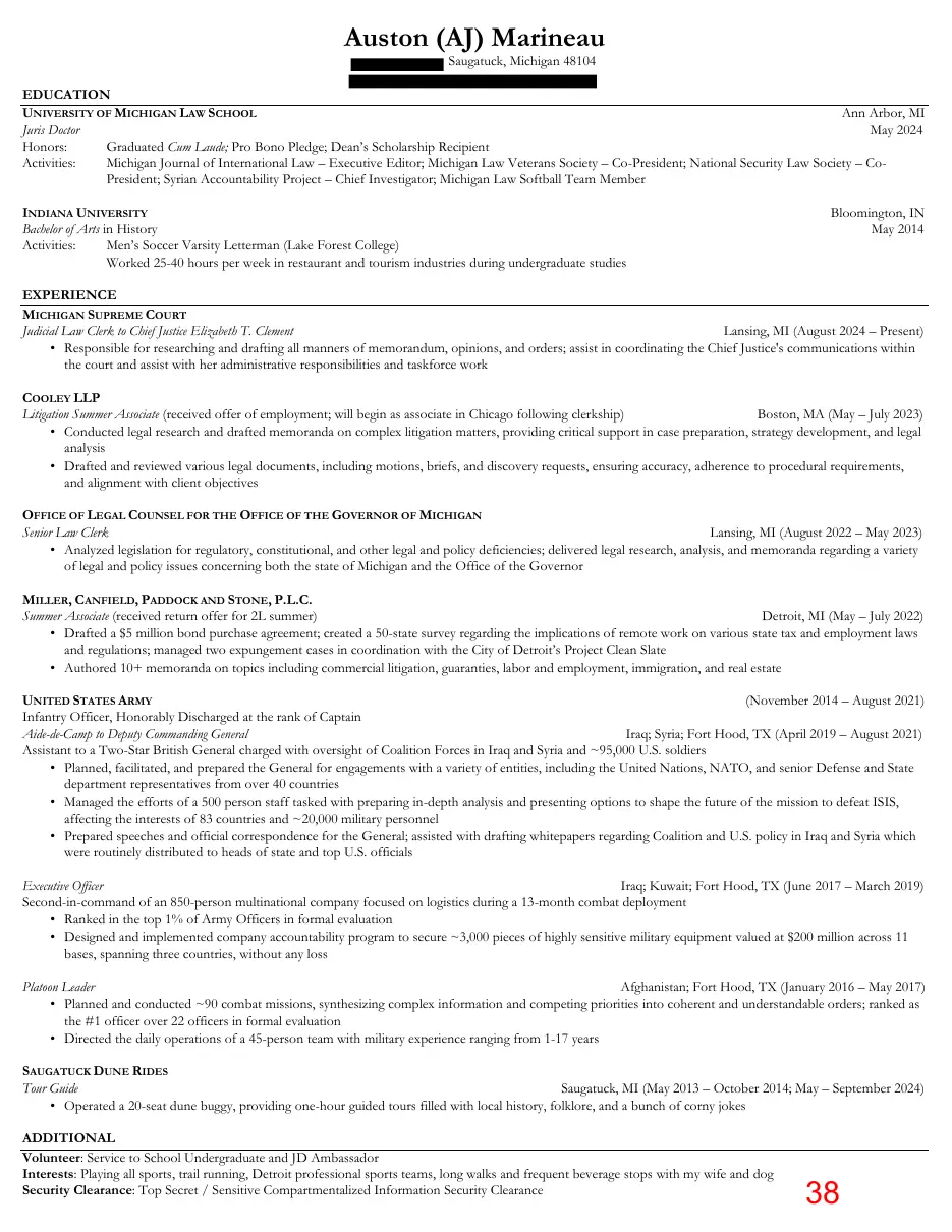 Page 38 of the packet; its text follows
