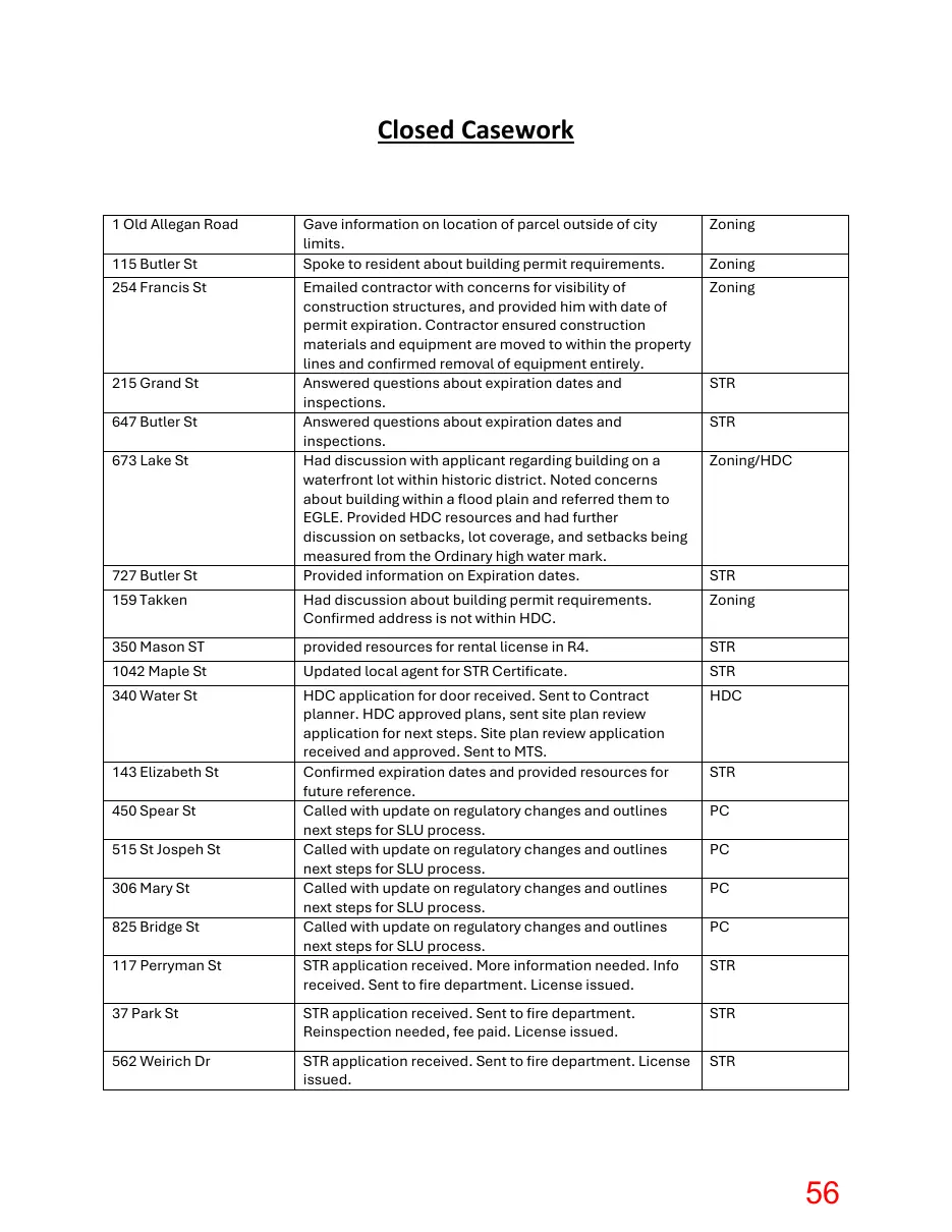 Page 56 of the packet; its text follows