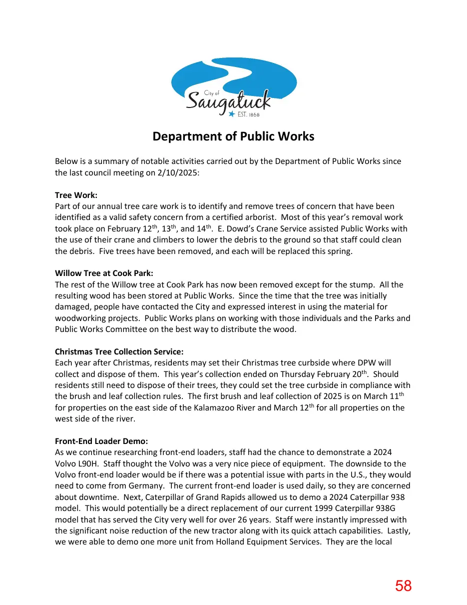 Page 58 of the packet; its text follows