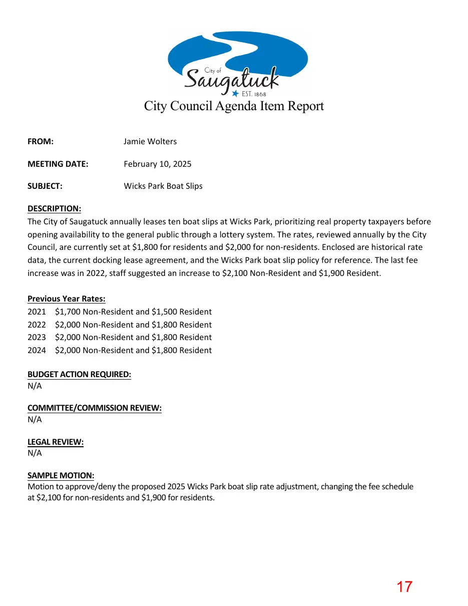 Page 17 of the packet; its text follows