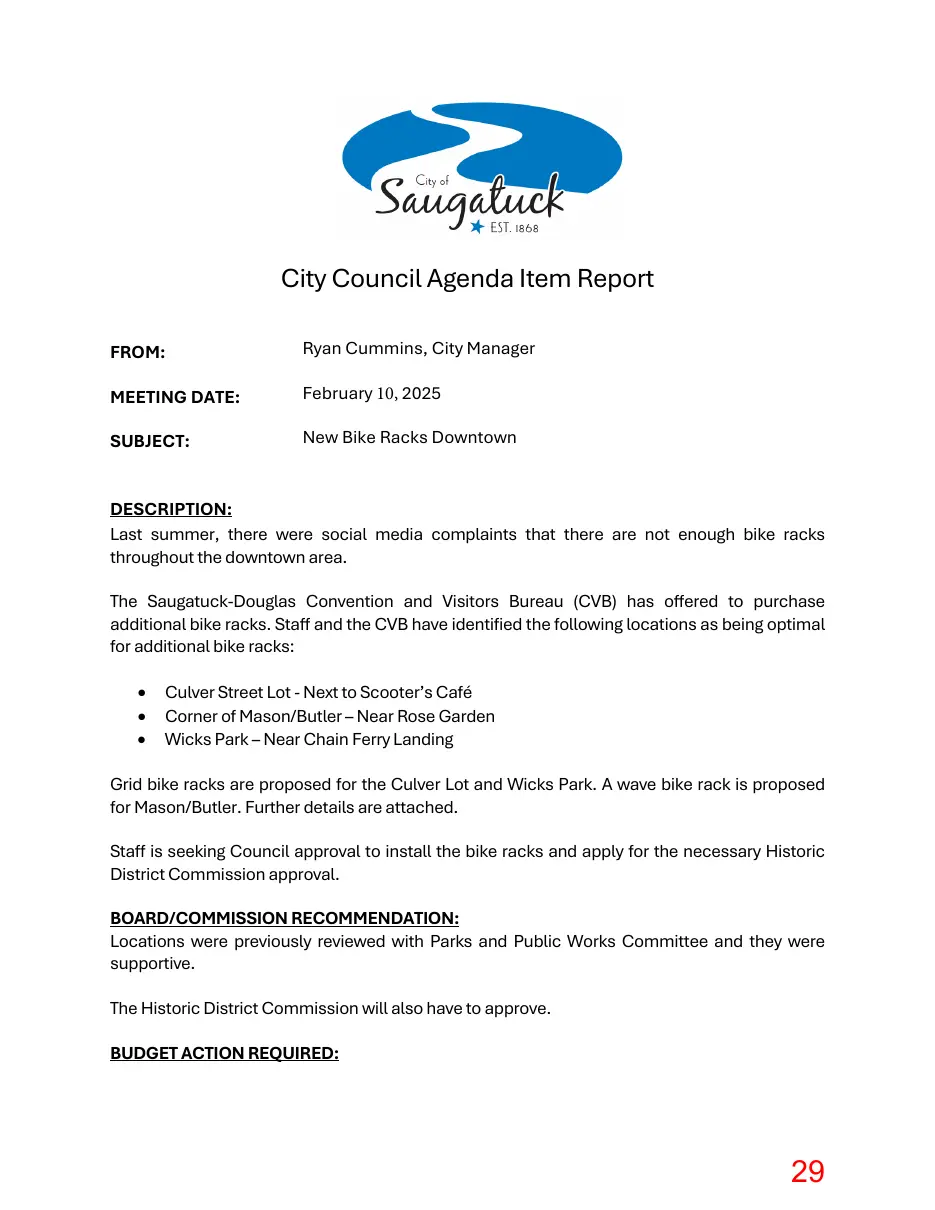Page 29 of the packet; its text follows
