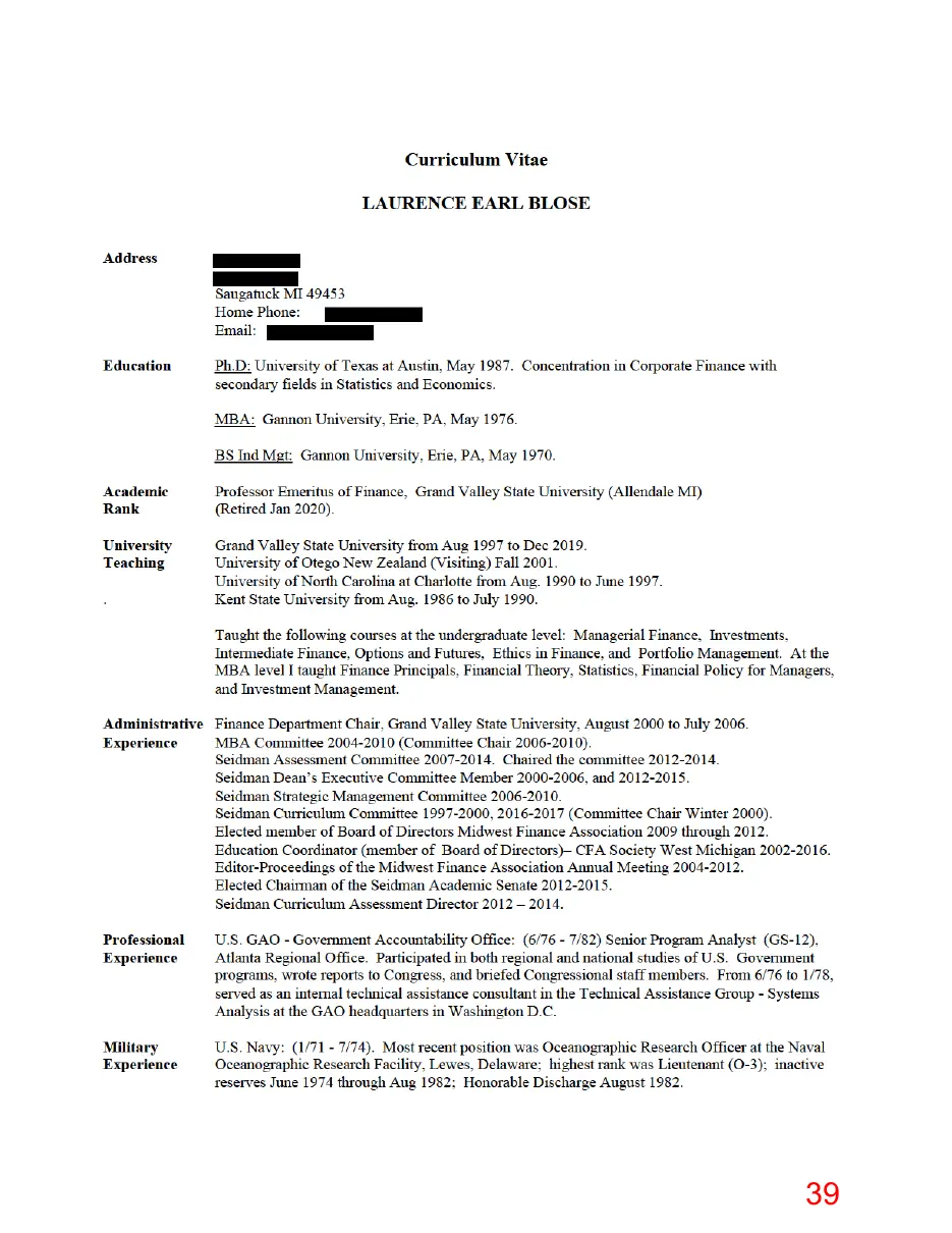 Page 39 of the packet, a scanned page