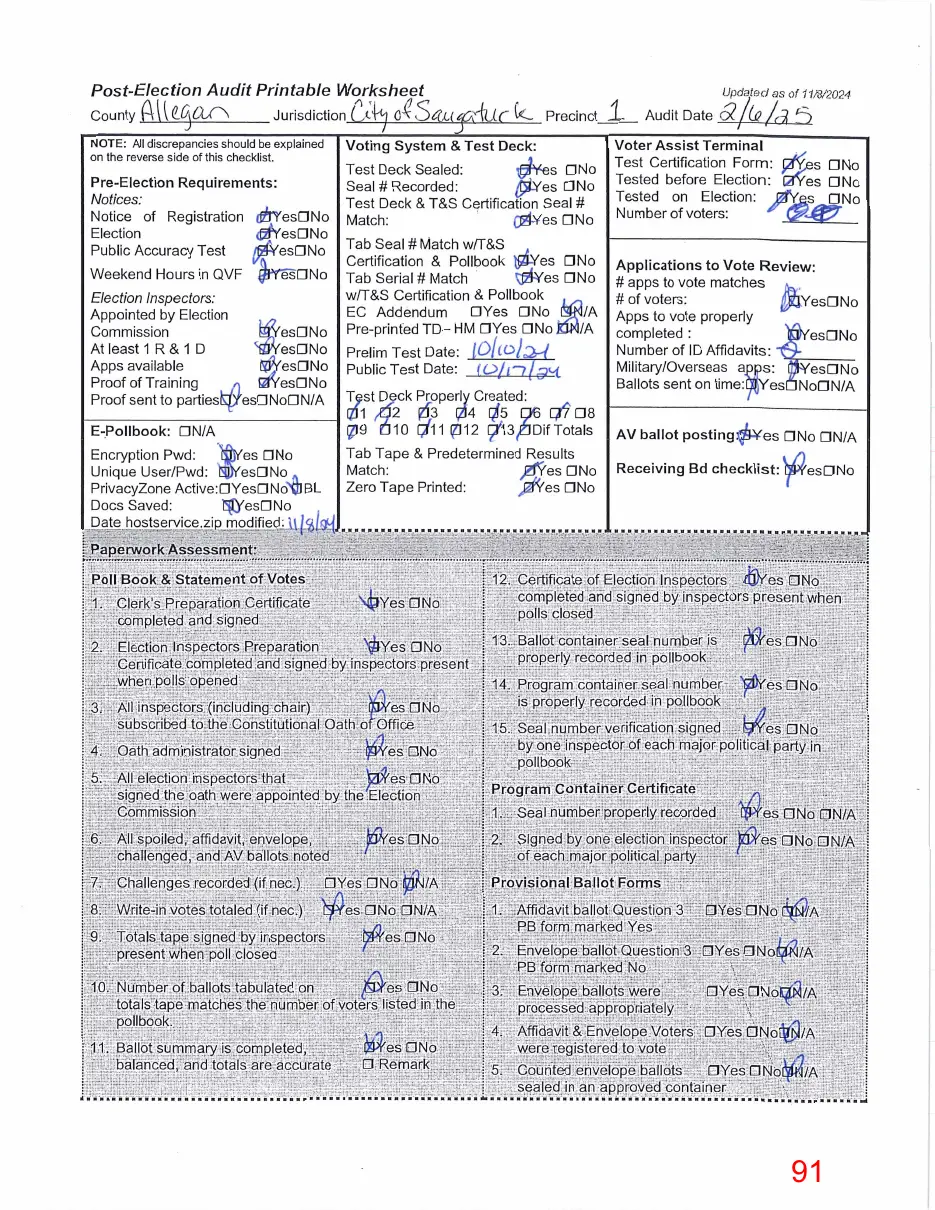 Page 91 of the packet, a scanned page