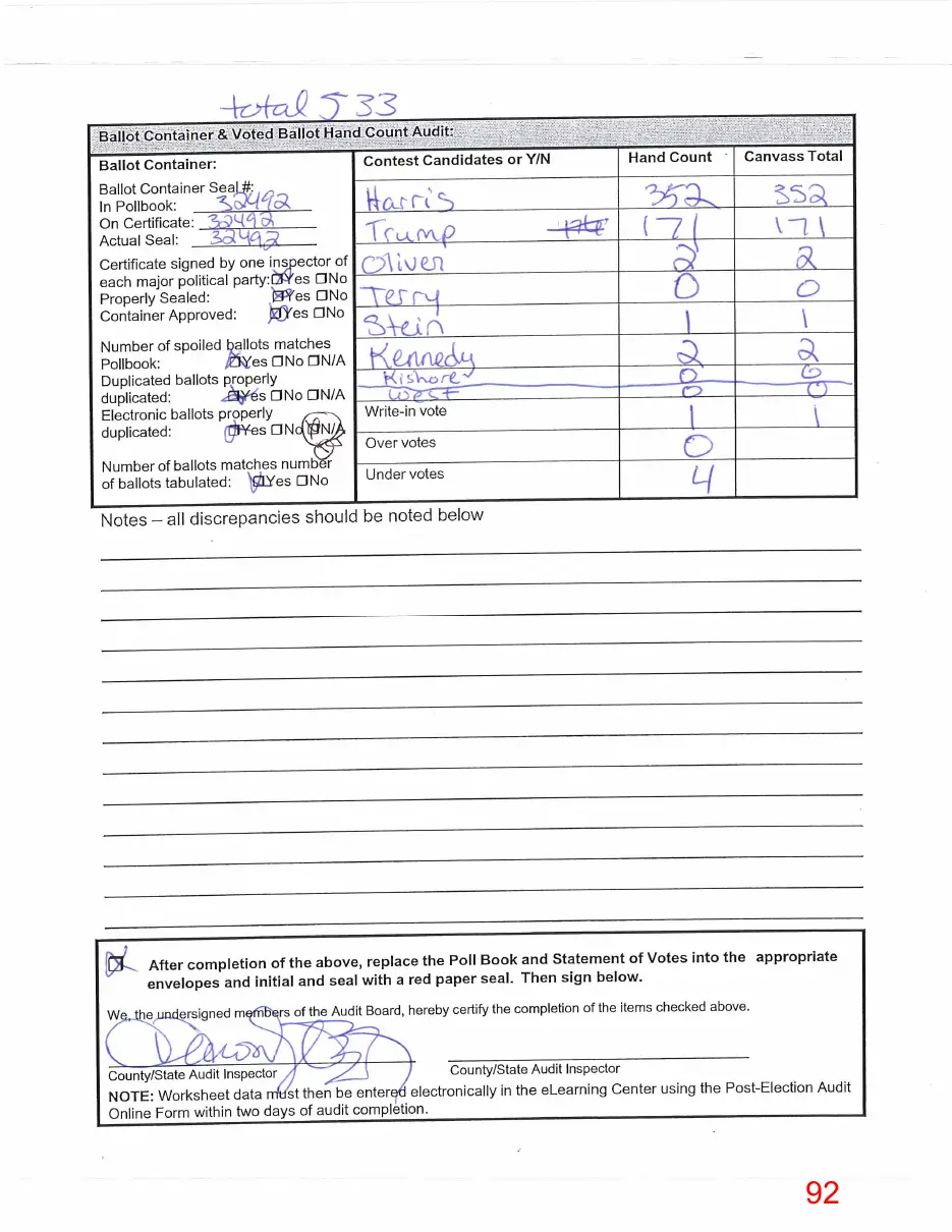 Page 92 of the packet, a scanned page