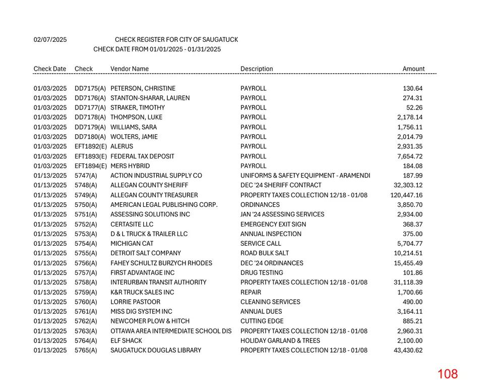 Page 108 of the packet; its text follows