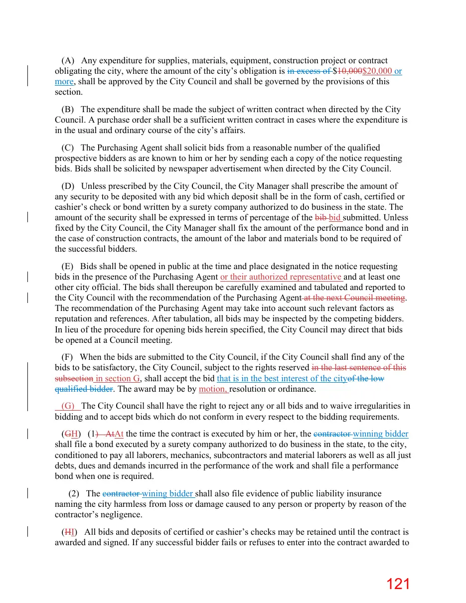 Page 121 of the packet; its text follows