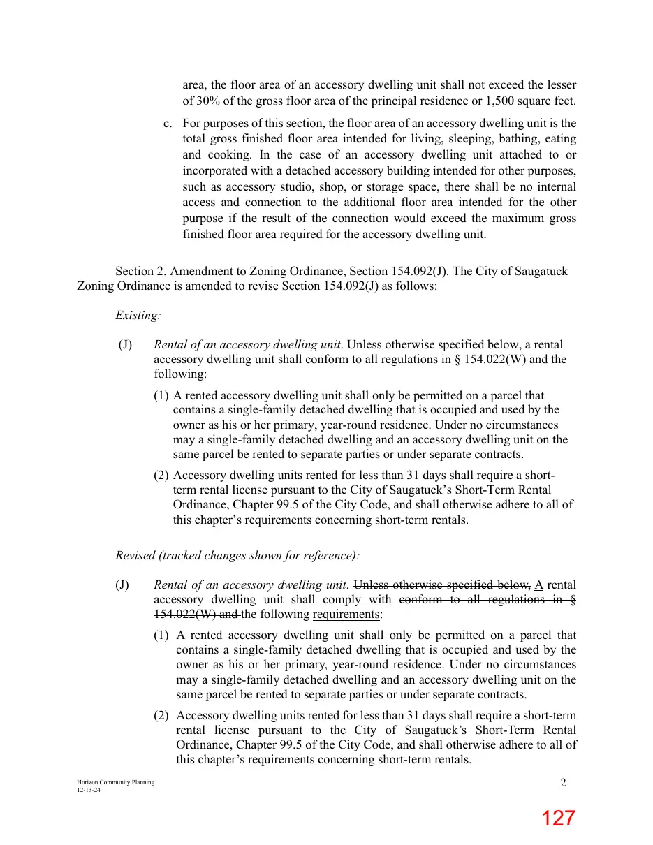 Page 127 of the packet; its text follows