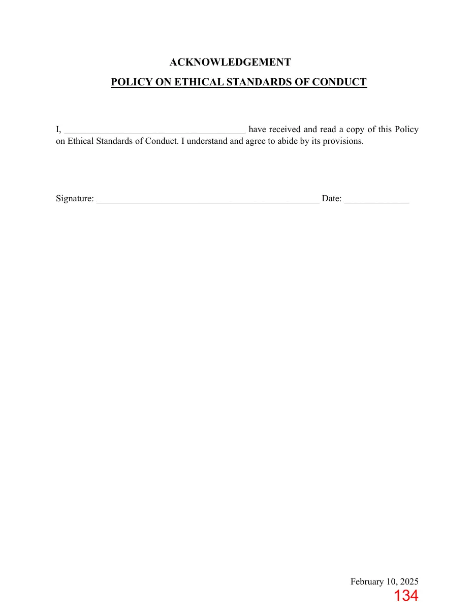 Page 134 of the packet; its text follows