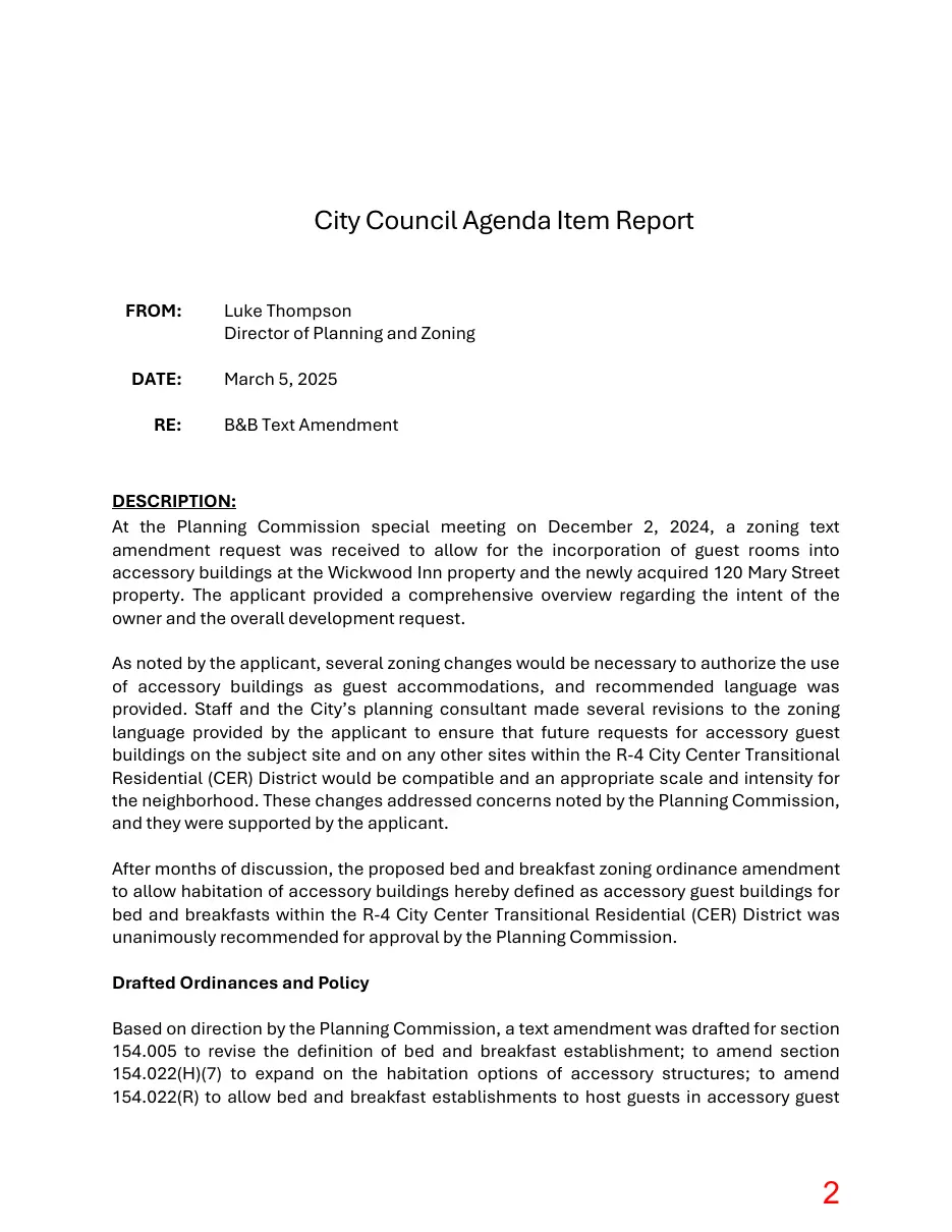 Page 2 of the packet; its text follows