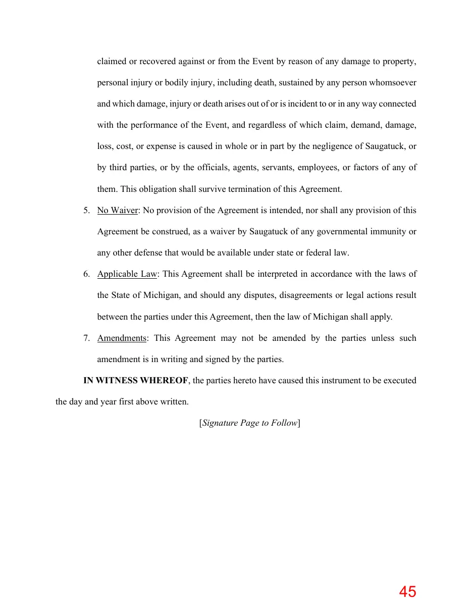 Page 45 of the packet; its text follows