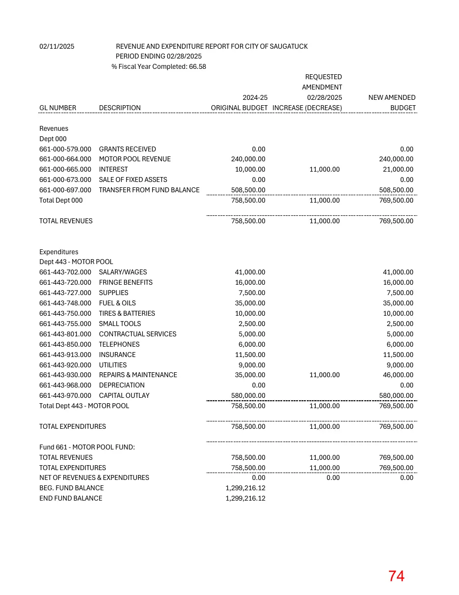Page 74 of the packet; its text follows