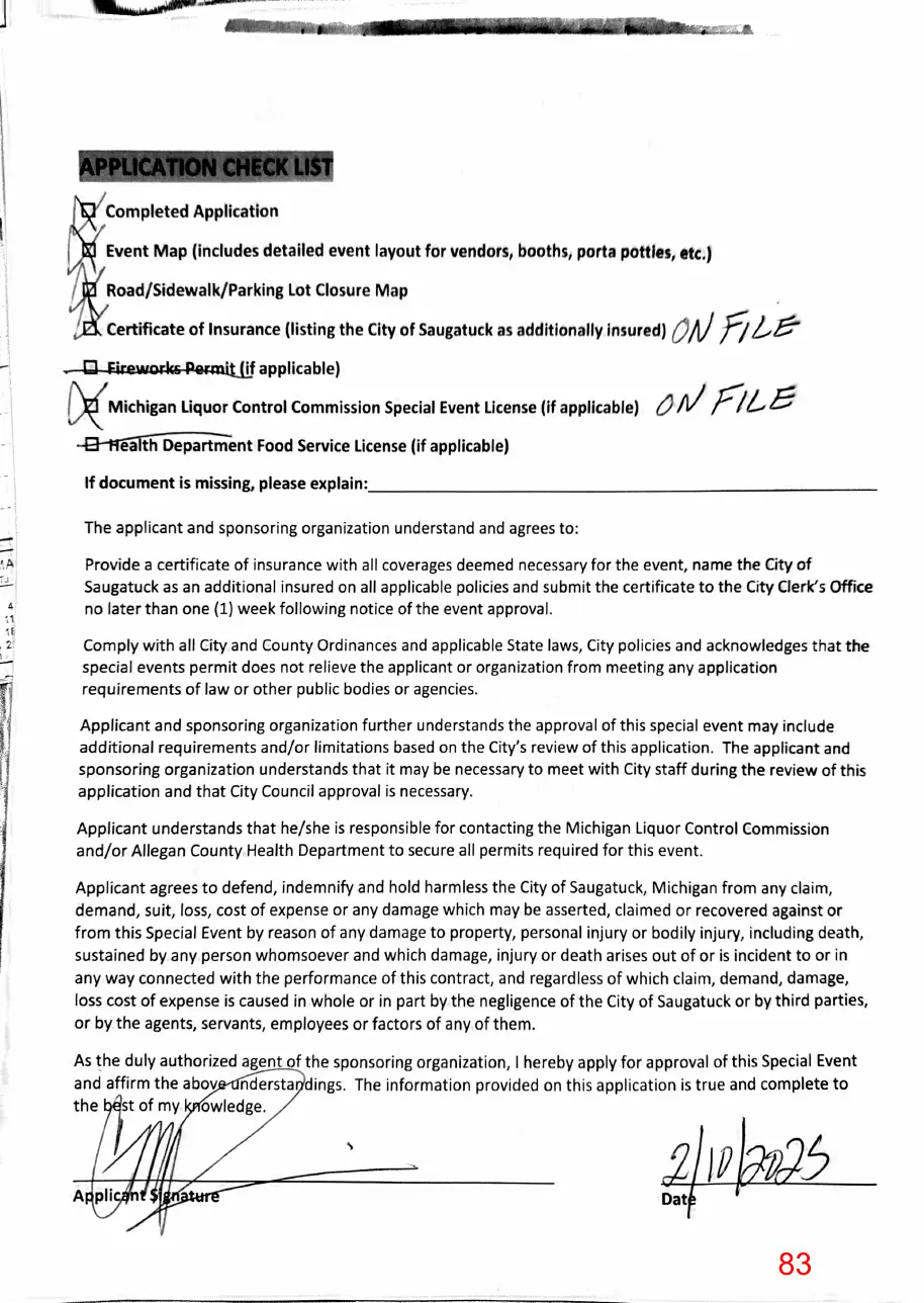 Page 83 of the packet, a scanned page