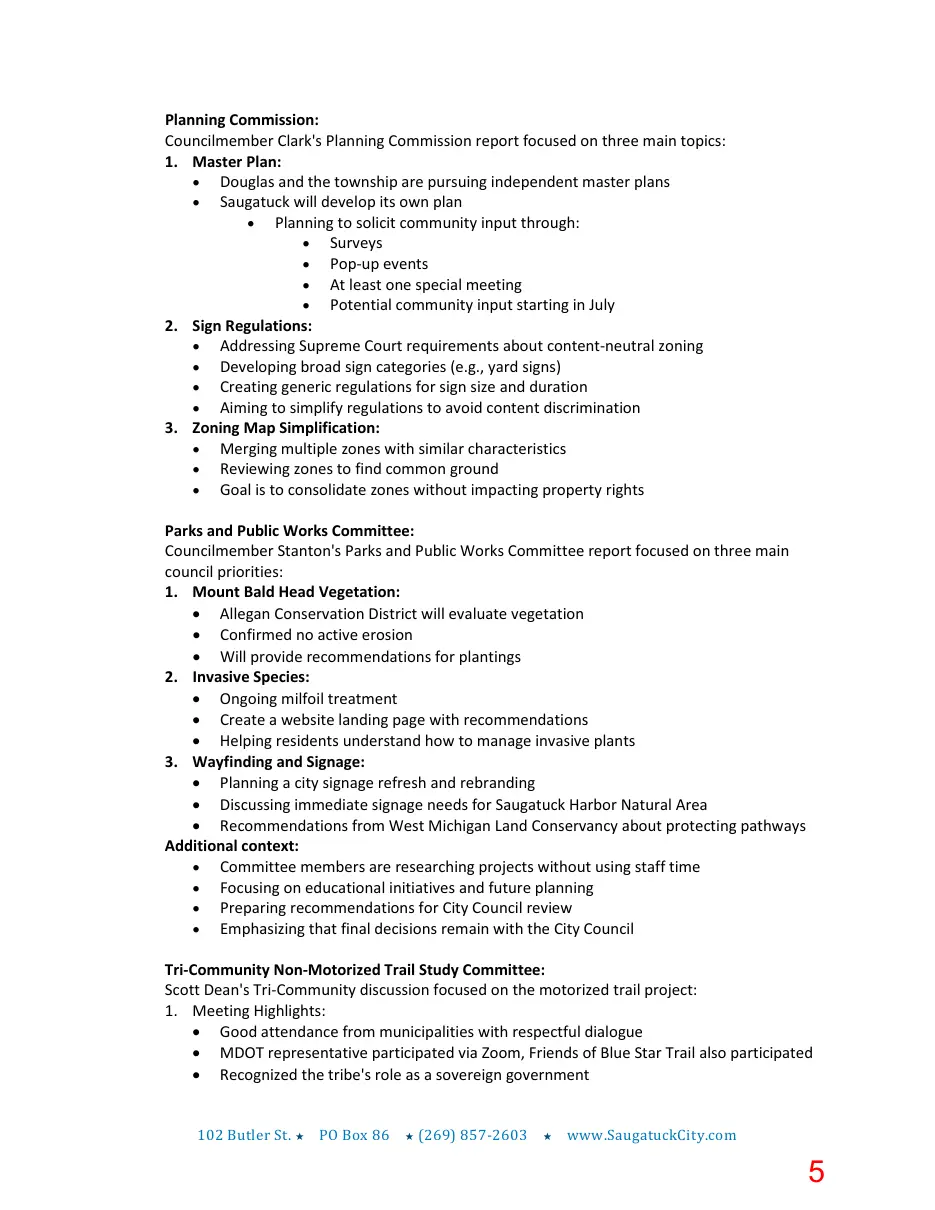 Page 5 of the packet; its text follows