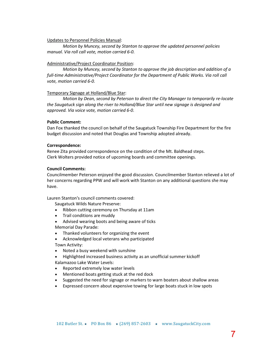 Page 7 of the packet; its text follows