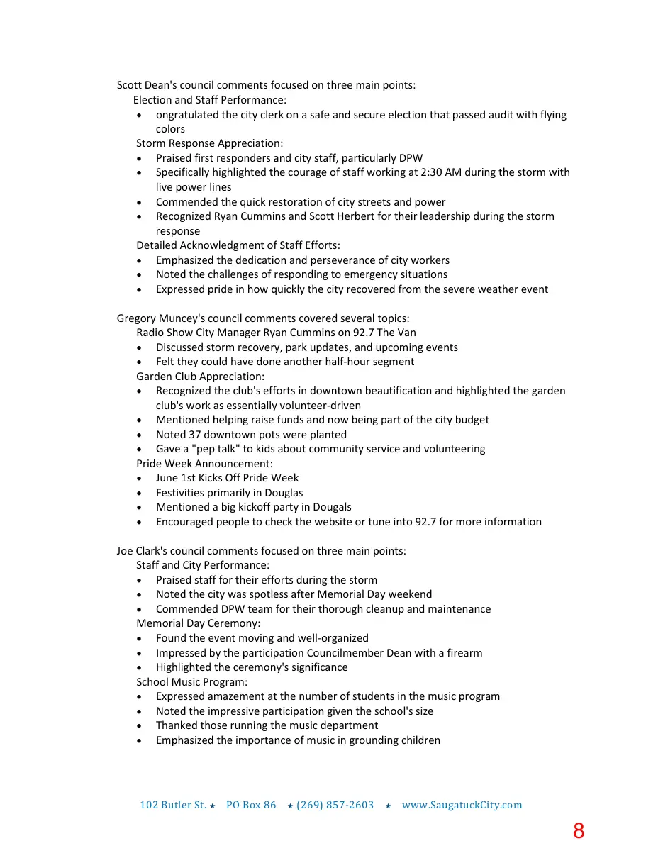 Page 8 of the packet; its text follows