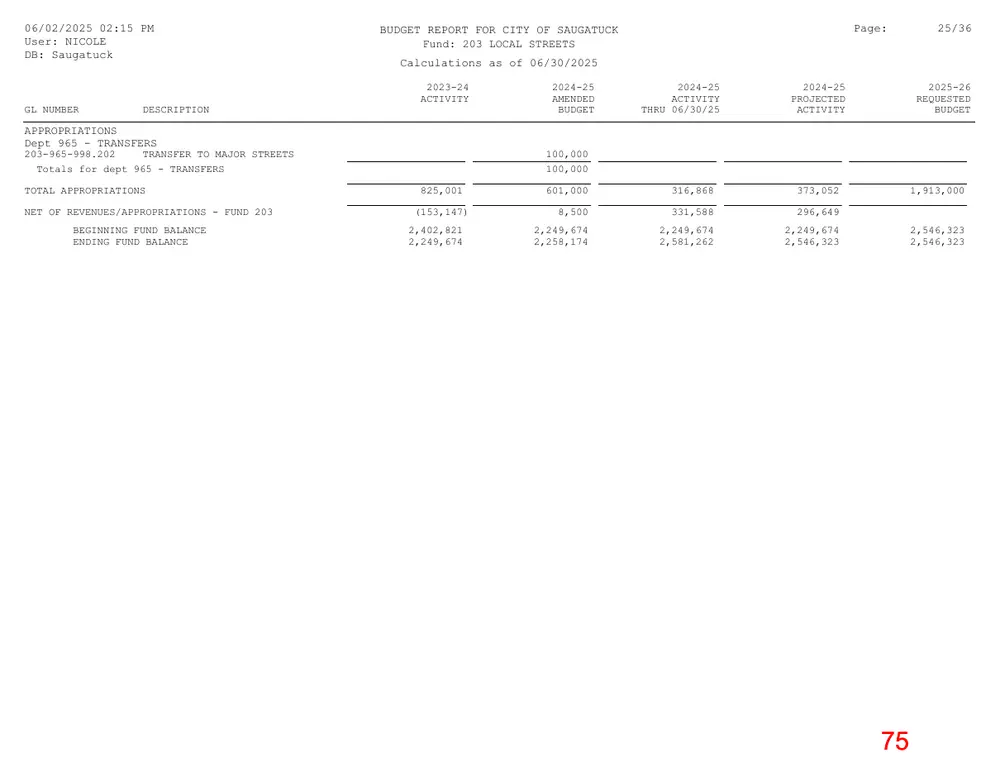 Page 75 of the packet; its text follows