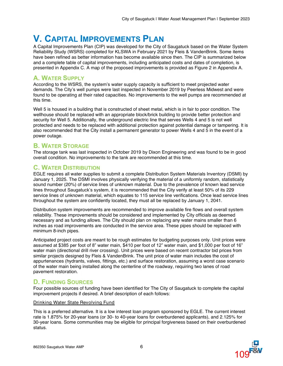 Page 109 of the packet; its text follows
