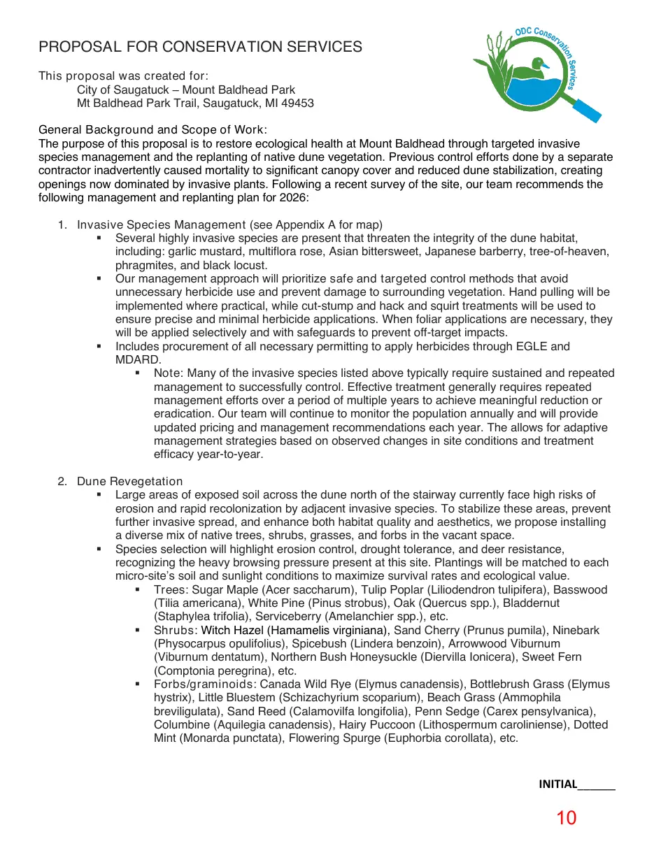 Page 10 of the packet; its text follows
