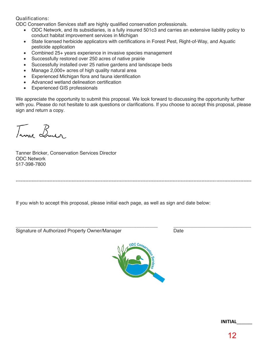 Page 12 of the packet; its text follows