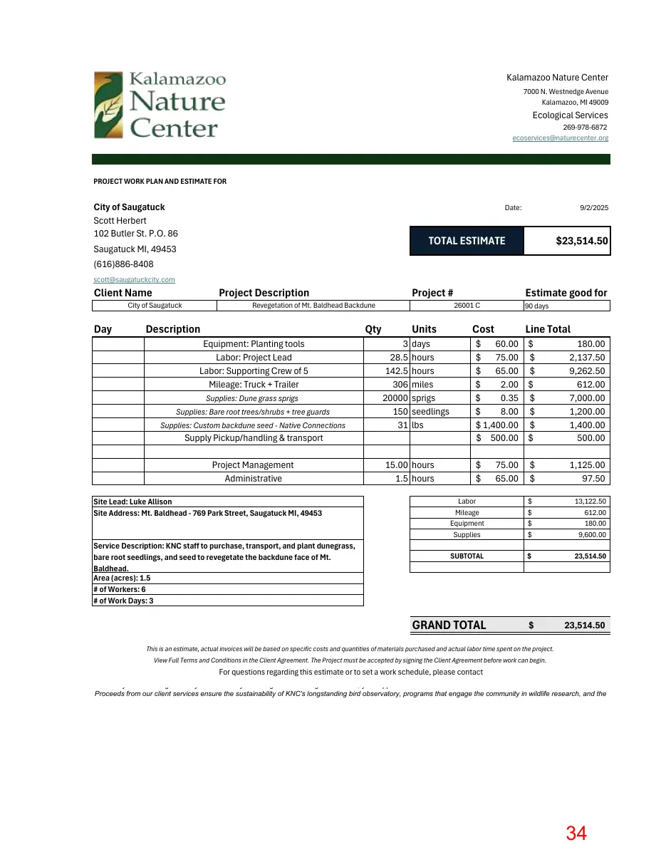 Page 34 of the packet; its text follows