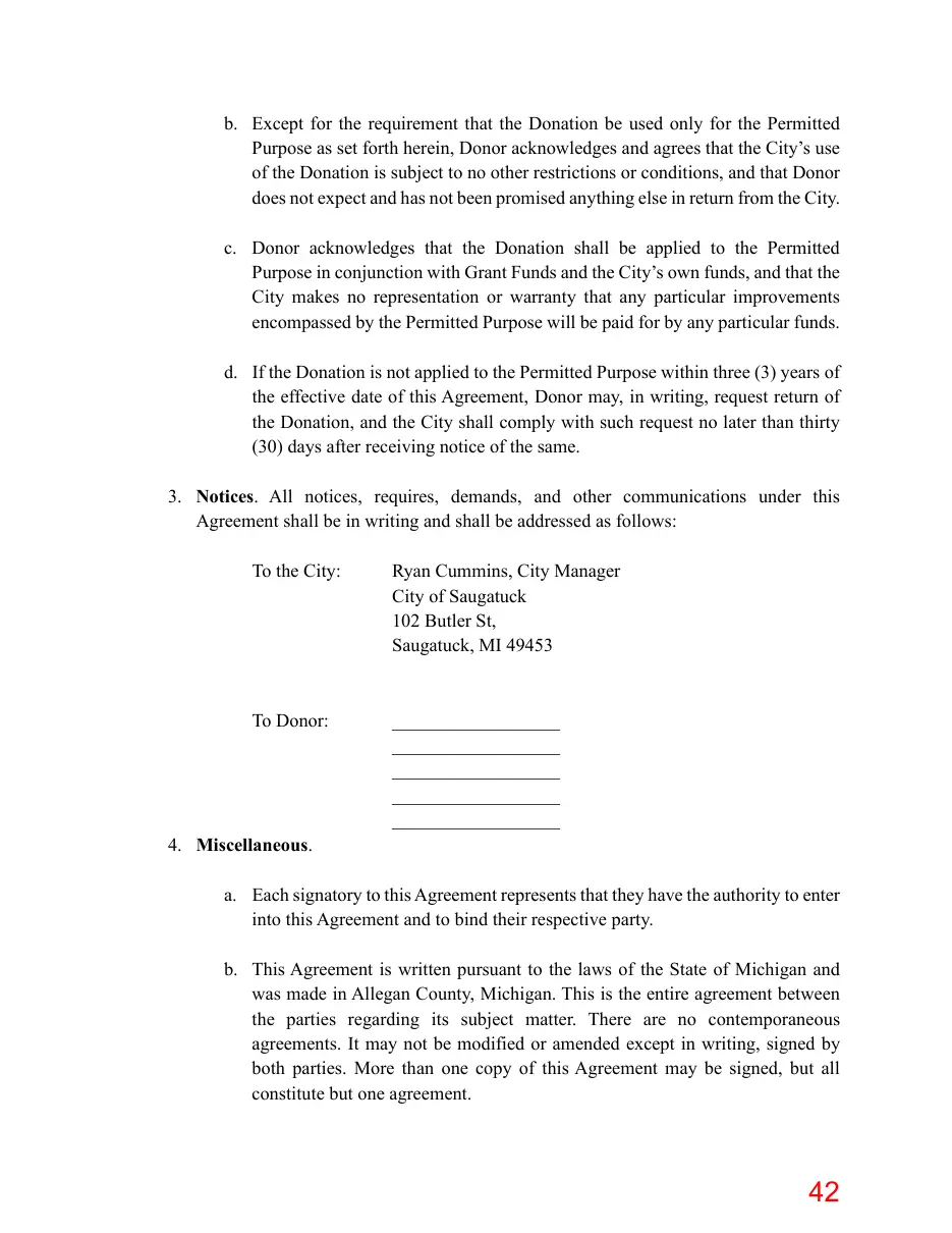 Page 42 of the packet; its text follows