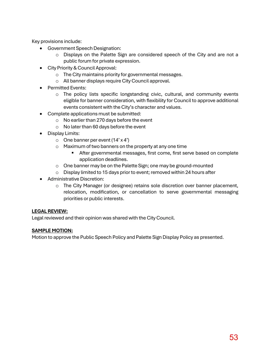 Page 53 of the packet; its text follows