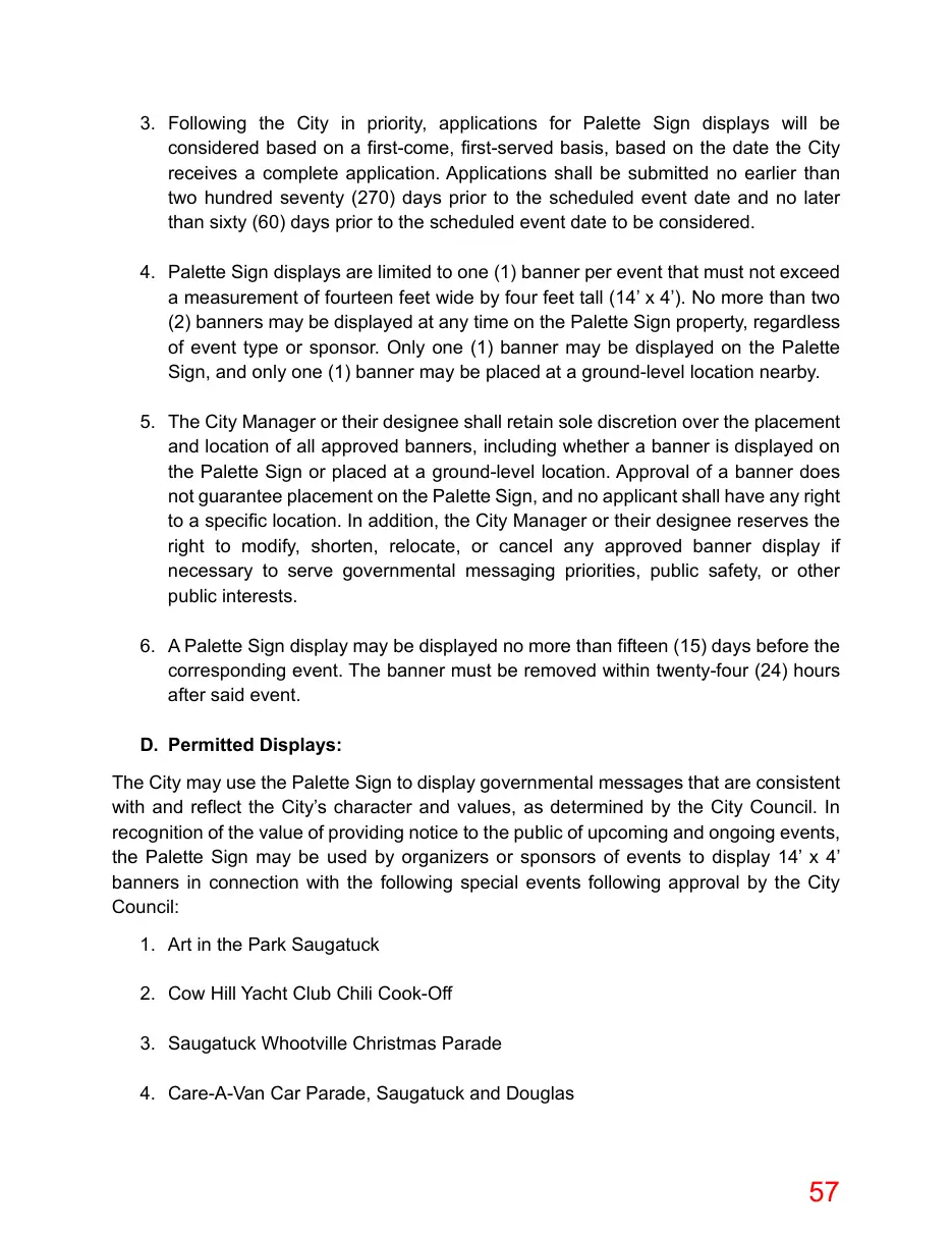 Page 57 of the packet; its text follows