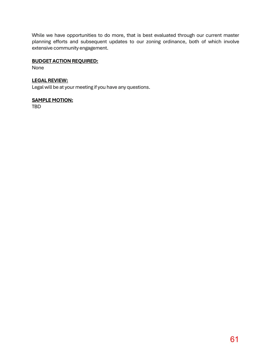 Page 61 of the packet; its text follows