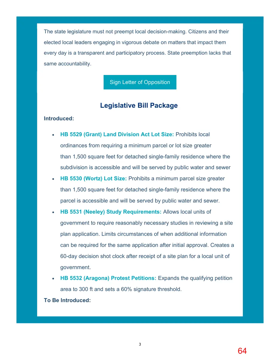 Page 64 of the packet; its text follows