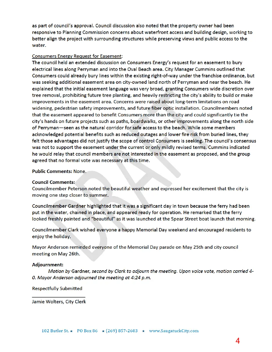Page 4 of the packet, a scanned page