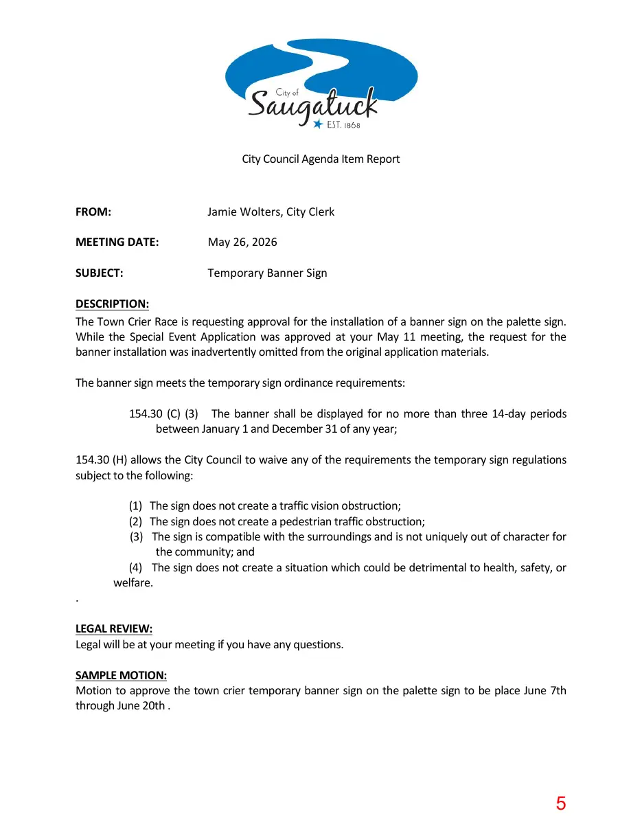 Page 5 of the packet; its text follows