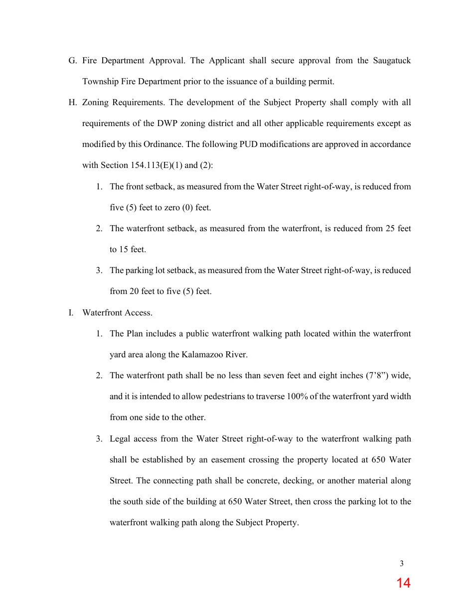 Page 14 of the packet; its text follows