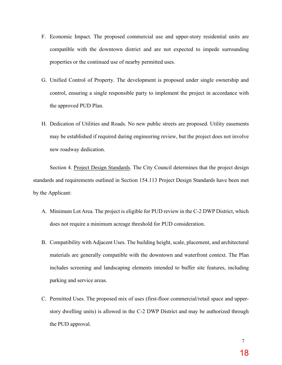 Page 18 of the packet; its text follows