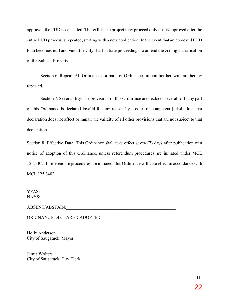 Page 22 of the packet; its text follows