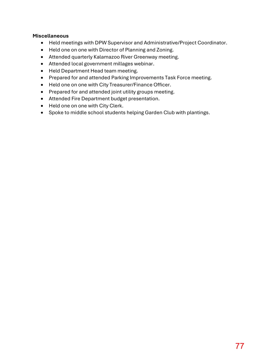 Page 77 of the packet; its text follows