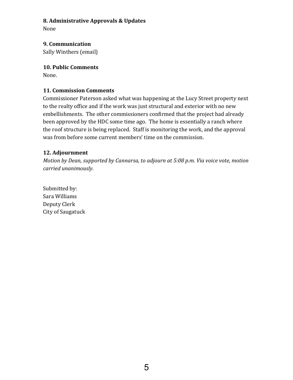 Page 5 of the packet; its text follows