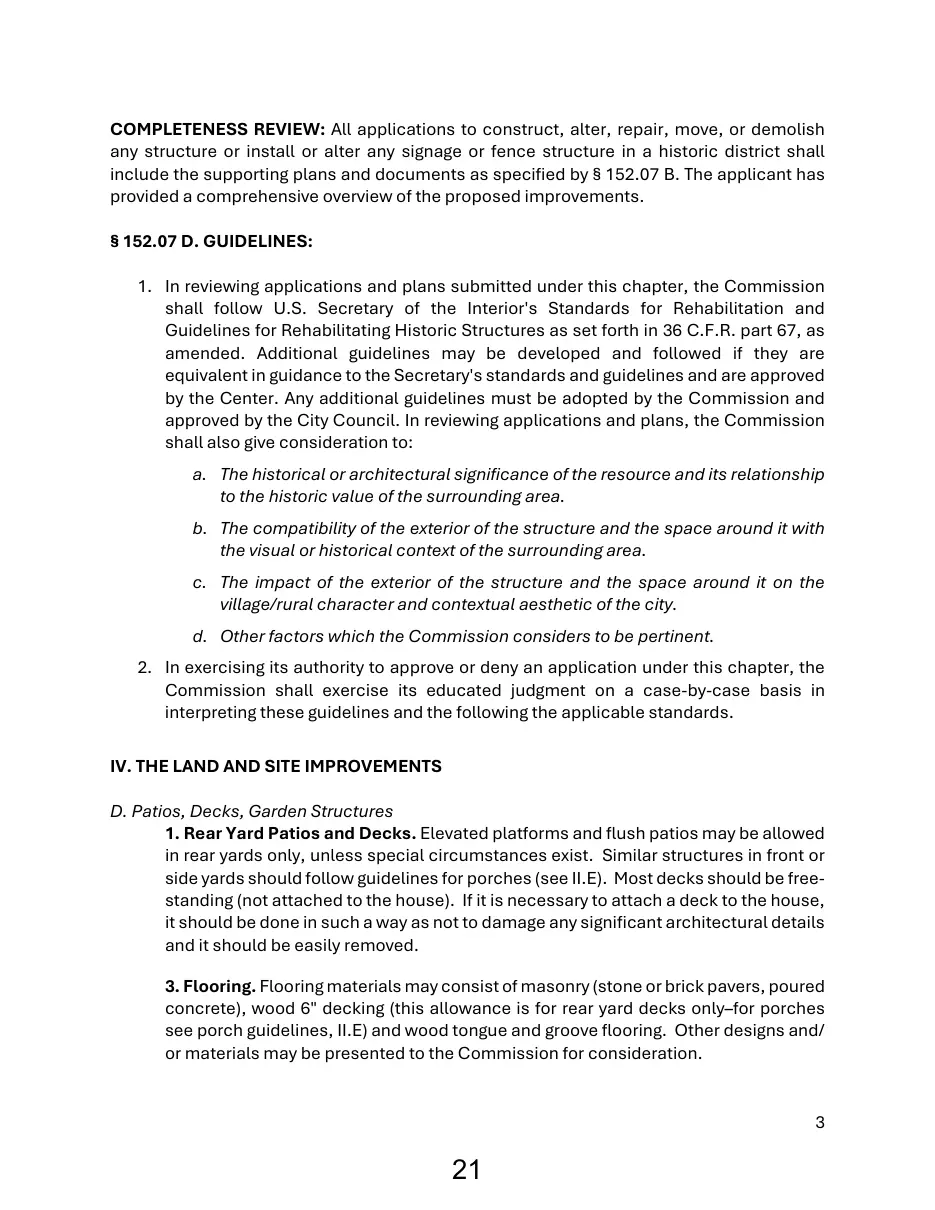 Page 21 of the packet; its text follows