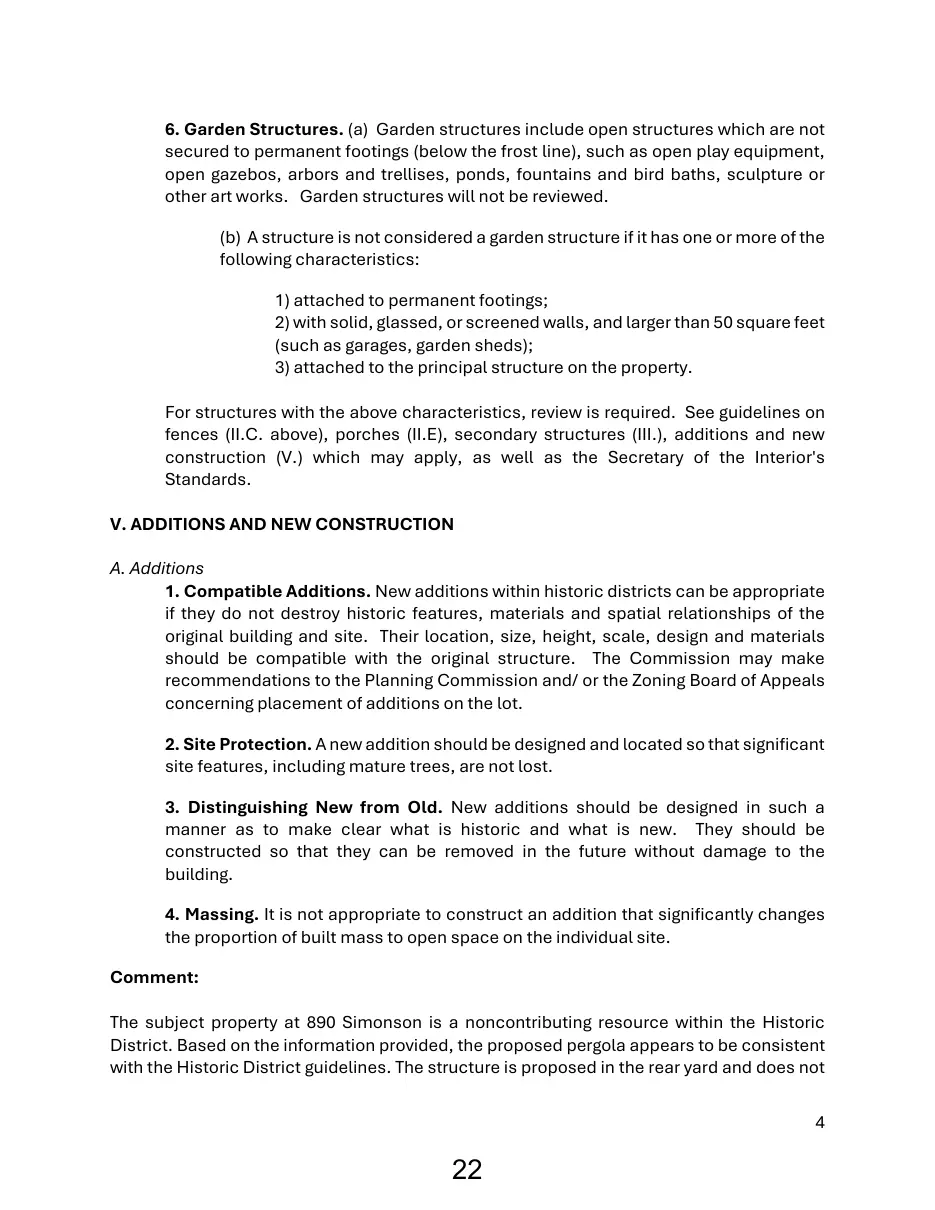 Page 22 of the packet; its text follows