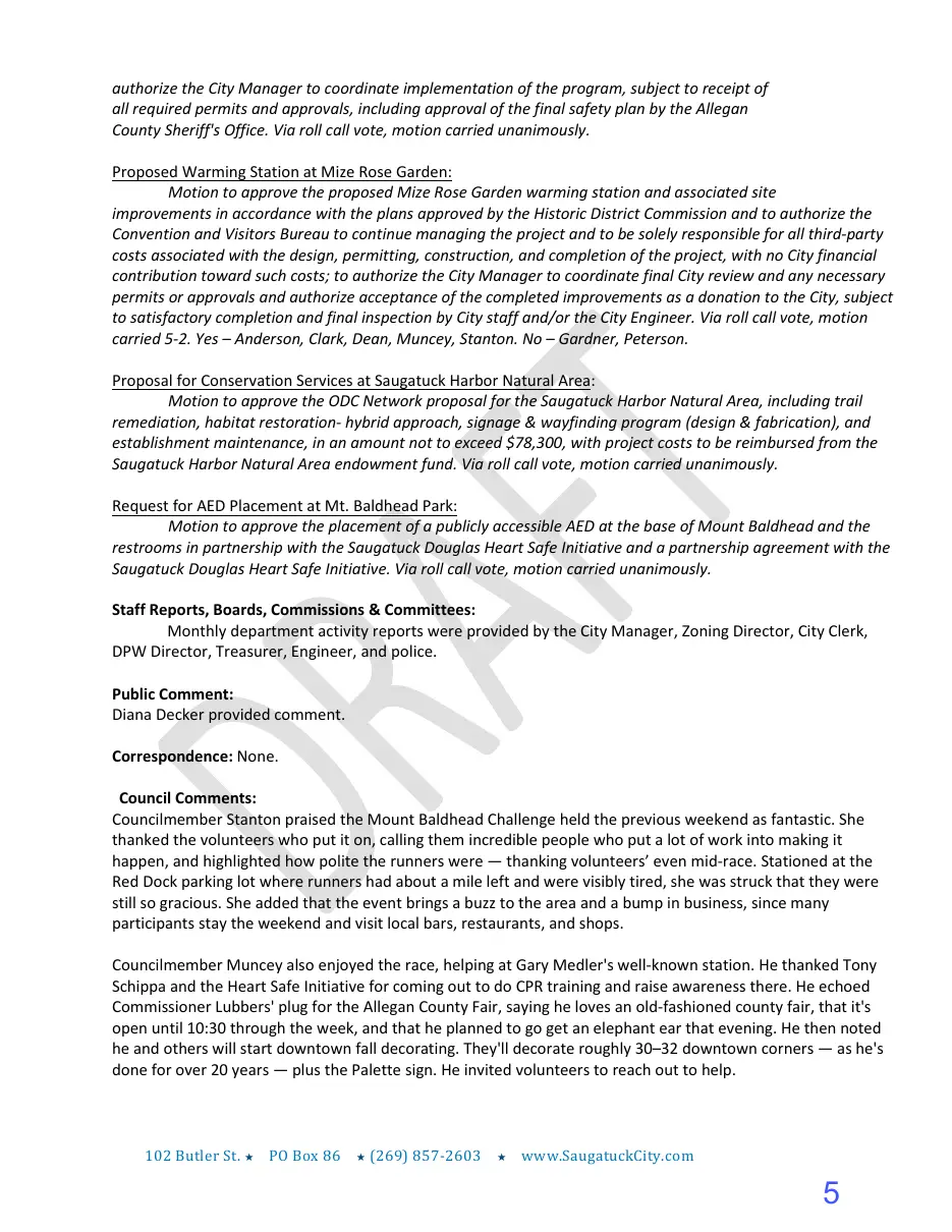 Page 5 of the packet; its text follows
