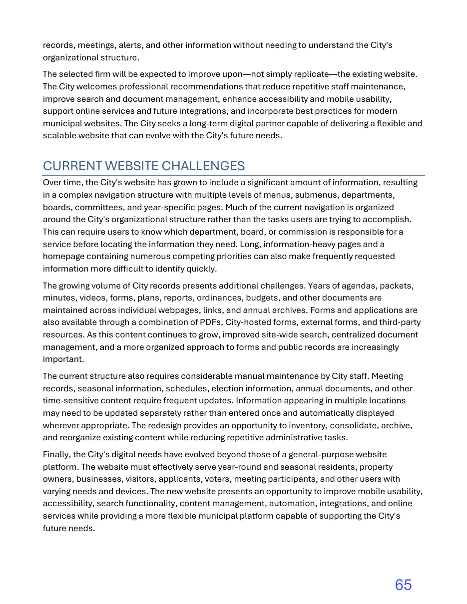 Page 65 of the packet; its text follows