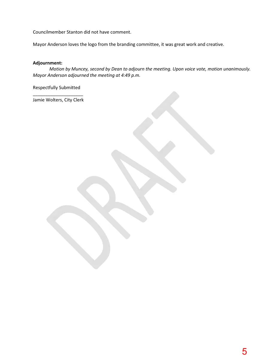 Page 5 of the packet; its text follows
